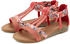 Lascana Summer shoe, sandal with decoration and small wedge heel in festival look VEGAN rot