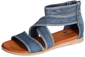 MUSTANG Sandal closed heel cross straps zipper (1424-806) blau