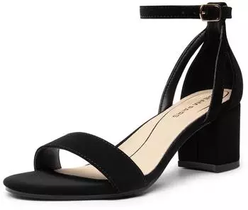 Dream Pairs Ankle Strap Block Heel Sandals (DWUMHS2535) schwarz