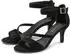 Lascana Sandal High Heel Sandal Strappy Sandal Summer Shoe with Straps VEGAN schwarz