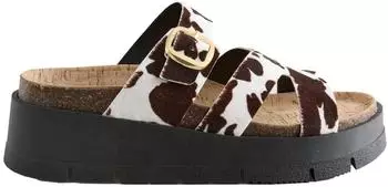 Next Fashion Pantolette (NXTnrcg) dunkelbraun/weiß