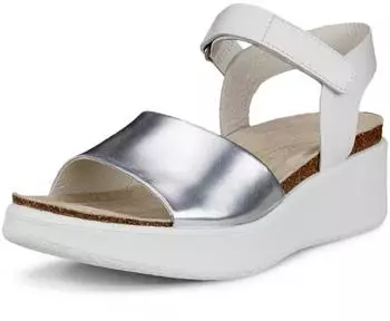Ecco Flowt Oasis Slide Sandal reines silber/weiß