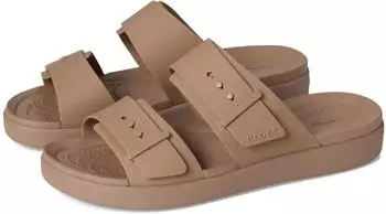 Crocs Brooklyn Buckle Low Low Sandals latte
