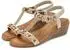 Vivance Dreams Summer Shoe with Wedge Heel and Elastic Straps beige