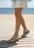 Vivance Dreams Summer Shoe with Wedge Heel and Elastic Straps beige