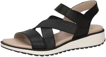 Caprice Wedge Sandal with Rhinestones schwarz