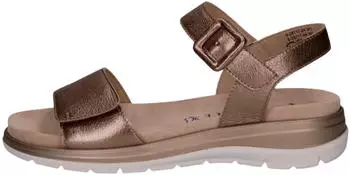 Caprice Riemchensandale Keilsandalette Sommerschuh Bequemschuh Metallic-Optik
