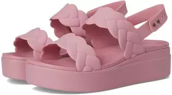 Crocs Brooklyn Woven Low Sandalen pink