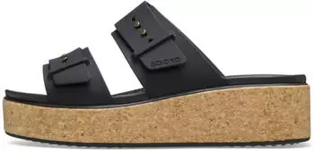 Crocs Brooklyn Cork Buckle Sandalen schwarz
