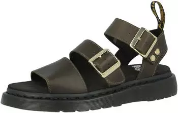 Dr. Martens Gryphon Quad Leather Platform Sandals Women oliv