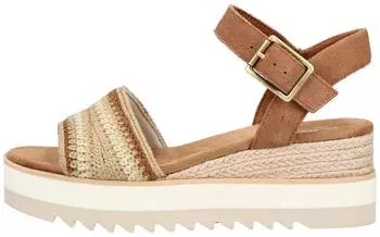 TOMS Shoes Diana Keilsandale Leder dunkelbeige