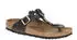 Birkenstock Gizeh Flower Embellishment Naturleder black (schmal)