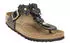 Birkenstock Gizeh Flower Embellishment Naturleder black (schmal)