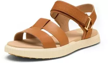 Sorel ONA AVE Women's Ankle Strap Flat Sandal iced tea/gum 16
