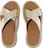 FitWear F-Mode Espadrille Leather Flatform T/Post Sandale platino