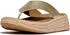 FitWear F-Mode Espadrille Leather Flatform T/Post Sandale platino