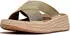 FitWear F-Mode Espadrille Leather Flatform T/Post Sandale platino