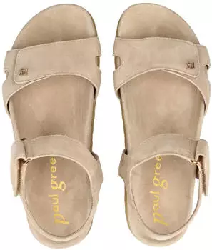 Paul Green Suede Strappy Sandal creme