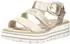 Remonte Dorndorf D3N50 Leather Wedge Sandal beige/gold