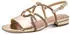 Marco Tozzi Women's Sandal with Feel Me Footbed Vegan gold