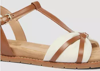 s.Oliver Sandals in Colour-Blocking creme/camel