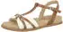 s.Oliver Sandals in Colour-Blocking creme/camel