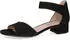 Caprice Sandal with Heel and Rhinestones (9-28212) black suede