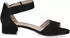 Caprice Sandal with Heel and Rhinestones (9-28212) black suede