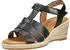 Gabor Comfort Sandalen Glattleder Keilsandalette schwarz