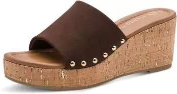 Marco Tozzi Damen Sandale weiches Feel Me Fu&szlig;bett choco