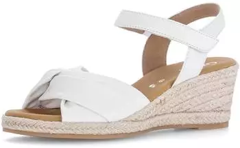 Gabor Comfort Keilsandalette Leder wei&szlig;