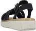 Rieker Wedge Sandal with Velcro Straps schwarz