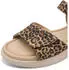 Tamaris Wedge Sandals TOUCHit Footbed cremefarben leopard