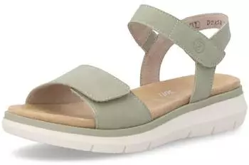 Remonte Dorndorf Wedge Sandal with Two Velcro Fasteners mint