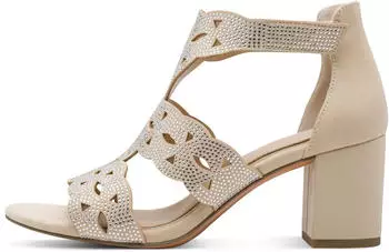 Marco Tozzi Women's Sandal Feel Me Footbed Vegan beige
