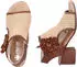 Rieker Shaft Sandal with Decorative Floral Embellishment braun/beige
