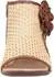 Rieker Shaft Sandal with Decorative Floral Embellishment braun/beige