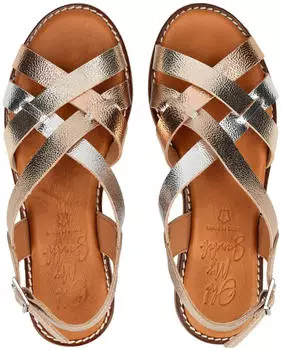 Oh! my Sandals Leather Strappy Sandal bronze