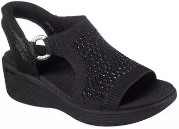 Skechers Pier-Lite-Park Path Women's Wedge Sandal Slip-Ins Martha Stewart schwarz