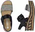 Rieker Wedge Sandal schwarz/weiß