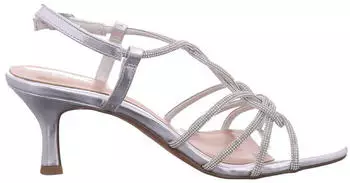 Marco Tozzi Sandal with Feel Me Footbed silver