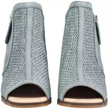 MUSTANG Sandals Faux Leather/Textile High-Heel-Sandal blau