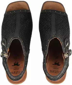 MUSTANG Sandals Faux Leather/Textile High Heel Sandal schwarz