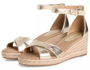 Tommy Hilfiger Mid Wedge Espad X Cross Gold goldfarben