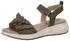 Caprice Flat Leather Sandal olive nubuc