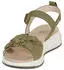 Caprice Flat Leather Sandal olive nubuc