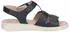Caprice Sandal with Triple Velcro ocean nappa