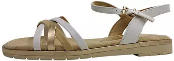 Marco Tozzi Sandal with Feel Me Footbed white comb