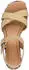 Tamaris Sandal Block Heel Strappy Sandal with Cross Strap tan