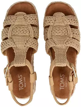 TOMS Shoes Strappy Sandal Textile beige